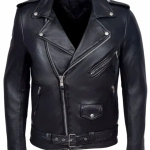 Giacca in pelle da uomo colletto sottile giacca in pelle Pu moda Moto cappotto causale cappotto in pelle da motociclista da uomo 1