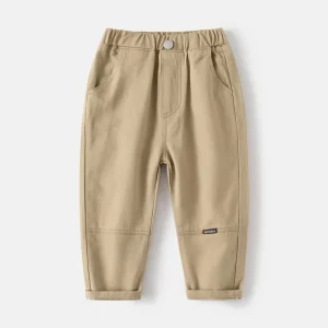 Pantaloni casual per ragazzi primavera autunno Pantaloni per bambini De Niño Pantaloni per bambini Kahaki in cotone solido Vestiti coreani per neonati 1