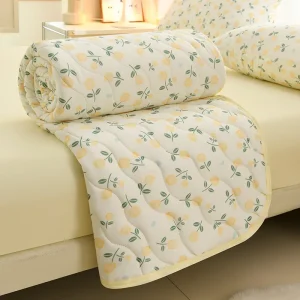 Nuova trapunta primavera estate con stampa floreale Trapunte trapuntate morbide e confortevoli Coperta singola doppia per trapunta da letto Piumino sottile lavorato a maglia 1