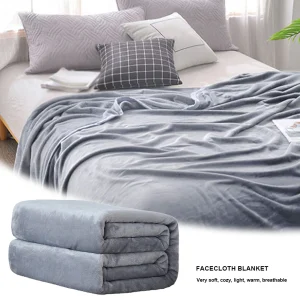Coperta di flanella Super morbida divano in tinta unita copriletto traspirante coperta in pile corallo bambini adulti copriletto morbido e caldo 1