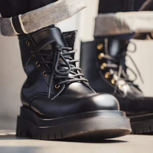 Maden Stivali da cowboy fatti a mano da uomo Stivali da moto neri Stivale di sicurezza da lavoro con suola in TPR in pelle crosta britannica Scarpe da esterno medie 1