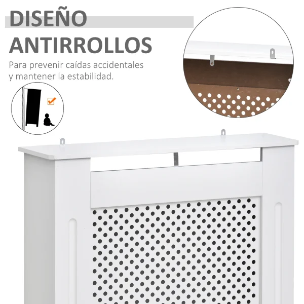 Coperchio radiatore HOMCOM coperchio radiatore MDF 78x19x82cm 6