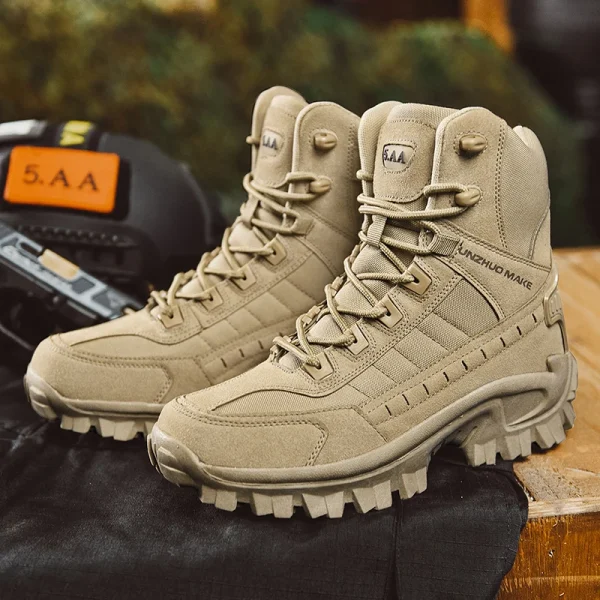 Stivali alti da uomo Scarpe da trekking da arrampicata Scarpe da lavoro antinfortunistiche impermeabili da uomo nel deserto Stivali da esterno da uomo alla caviglia Zapatos Hombre Sneaker 2