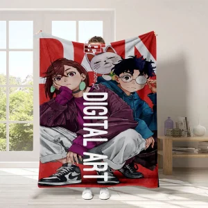 Coperta dandadan anime giapponese Coperta in flanella per la casa e la decorazione Divano letto Coperta calda da viaggio per ufficio per l'inverno 1