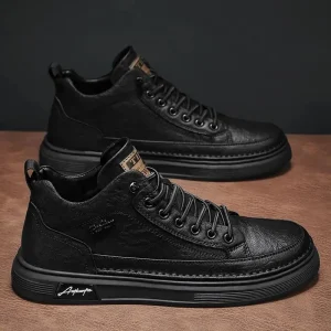 Scarpe Casual in pelle da uomo classiche primavera nuove scarpe con plateau alte mocassini scarpe da passeggio in stile Business britannico di lusso Masculino 1