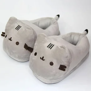 Pantofole per gatti completamente coperte dei cartoni animati Scivoli invernali caldi Morbidi bambole di peluche per interni Scarpe da camera da letto anime carine per uomo donna Uso domestico 1