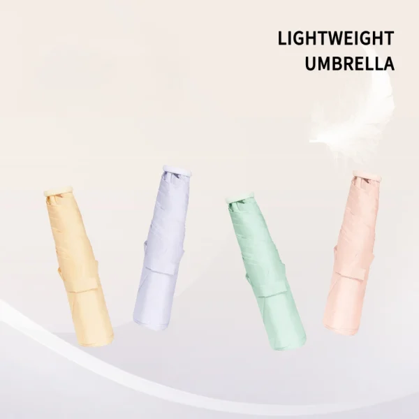 Ombrellone ultraleggero 110g Ombrelli a matita ultra leggeri e convenienti per la protezione solare Piccolo ombrellone portatile con piume 2