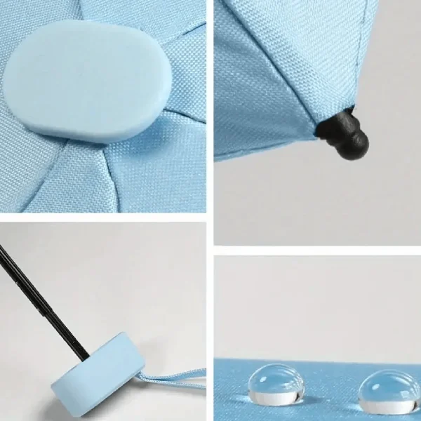 Mini ombrello resistente ai raggi UV ultraleggero portatile da viaggio semplice da 1 pezzo 6