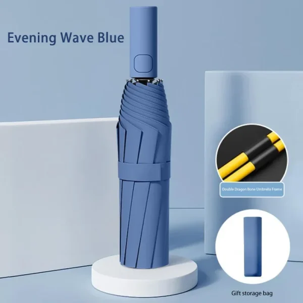 16 Bone Fully Automatic Umbrella Large Size Folding Umbrella Sunshade UV Protection Windproof Outdoor Collapsible Wind Resitance 3