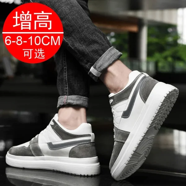 2025 Scarpe da ascensore da uomo scarpe da ginnastica rialzate da uomo 6 cm 8 cm scarpe traspiranti con altezza maggiorata per scarpe sportive da uomo 4