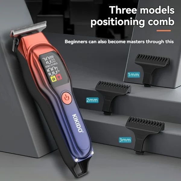 Parrucchiere elettrico in acciaio inossidabile con taglio a spinta, tipo di ricarica per capelli, artefatto a spinta elettrico, rasoio automatico, parrucchiere elettrico domestico 2