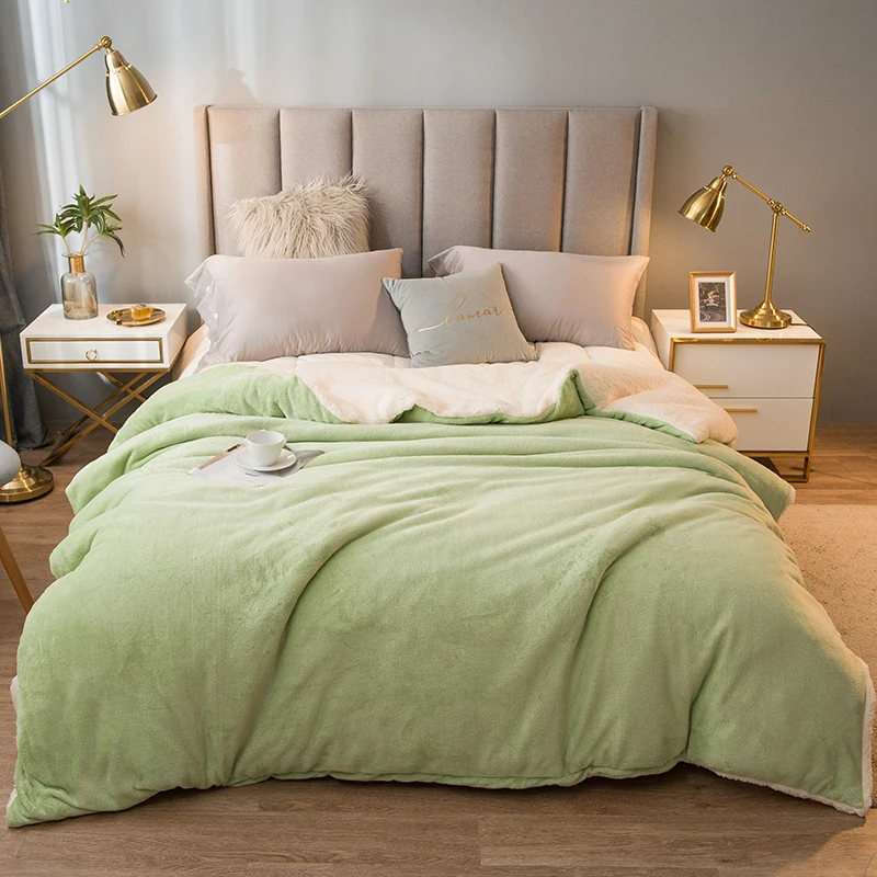 Mantieni caldo imitazione lana d'agnello Copertura versatile Coperta super morbida peluche Comoda coperta di flanella Scialle morbido e soffice addensato 2