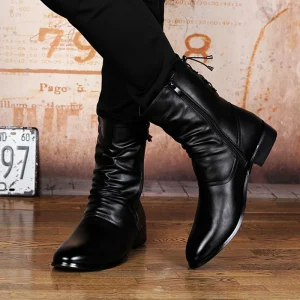 stivali da cowboy firmati di marca italiana per uomo stivale da moto casual nero autunno inverno scarpe botas masculinas in vera pelle 1