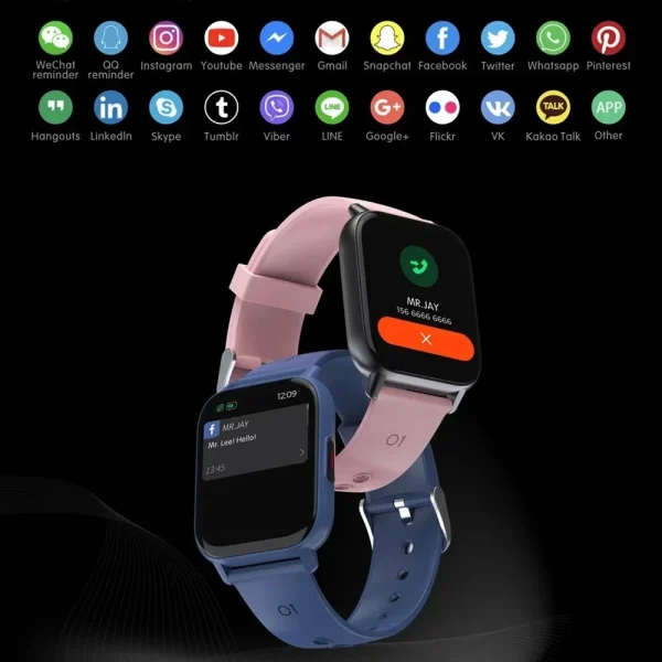 Xiaomi Nuovo 1.69 Pollici Astuto Della Vigilanza Degli Uomini di Temperatura Del Corpo Full Touch Smartwatch Donne Accurato Monitor di Ossigeno Orologio 2023 PK P8 6