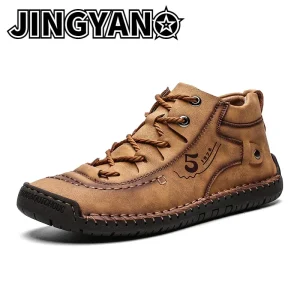 Scarpe casual da uomo in pelle fatte a mano invernali con scarpe di pelliccia Mocassini da uomo Comfort Scarpe da passeggio Uomo Appartamenti Vendita calda MocassiniShoes38-48 1
