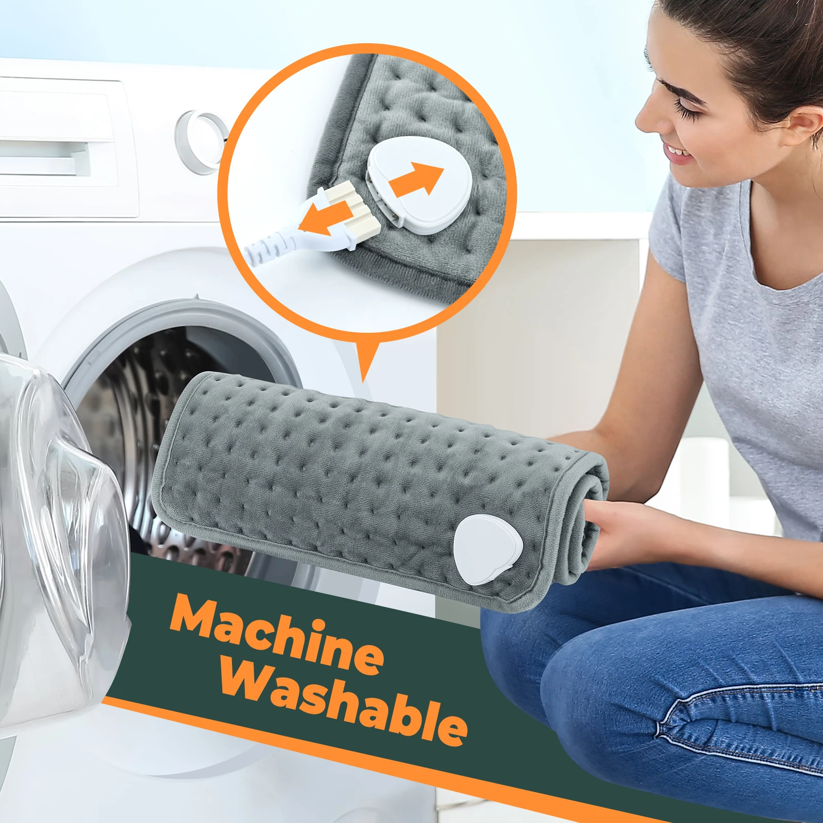 Coperta elettrica 220V 110V Tappetino riscaldante mestruale Tappetino caldo per ufficio Casa Piede Mano Riscaldatore da campeggio Scaldino Lenzuolo lavabile 5