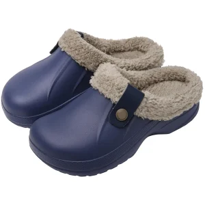 Nuovi uomini pantofole impermeabili donna uomo zoccoli di pelliccia pantofole inverno uomo scarpe da giardino ciabatte antiscivolo per esterni scarpe da casa morbide per interni 1