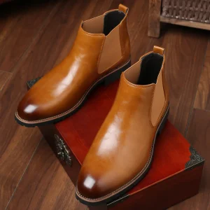 Stivali da moto scarpe in pelle stivali eleganti da uomo Coiffeur scarpe firmate stivaletti da uomo scarpe formali italiane abito taglie forti 1