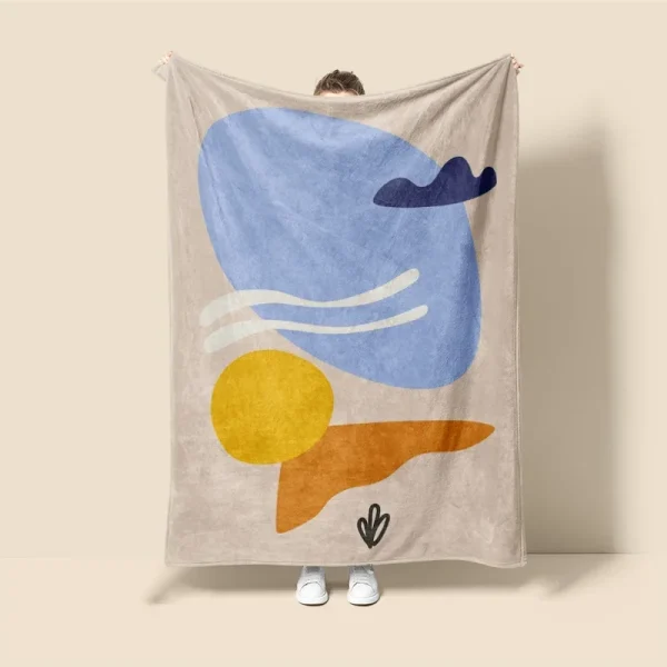 Coperta Morandi in stile scandinavo, design geometrico astratto, polvere antistatica, Netroots con la stessa coperta per divano 5