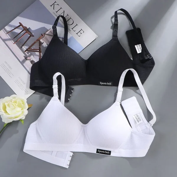 Intimo sportivo per adolescenti Ragazza senza cuciture Reggiseno da allenamento senza ferretto Abbigliamento reggiseno di piccole dimensioni per ragazza della scuola morbida e delicata sulla pelle 3