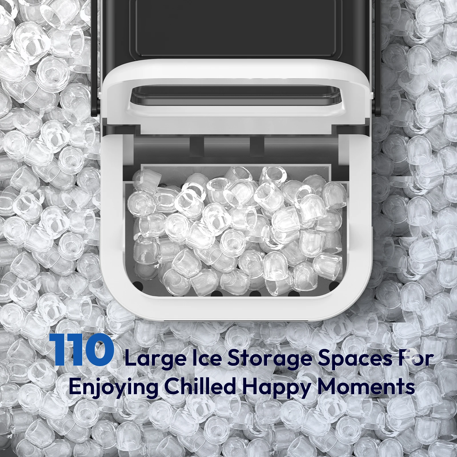 Loefme Macchina per il ghiaccio elettrica Macchina per cubetti di ghiaccio professionale Proiettile di pulizia automatica portatile Macchina per la produzione di blocchi di ghiaccio rotondi Bar domestico 5