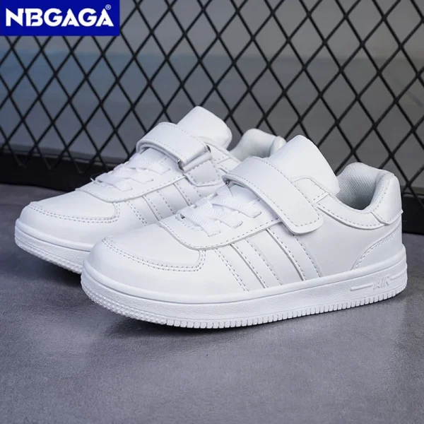 Ragazzo Bambini Sneakers Scarpe bianche per ragazze Sport Tenis Casual Bambini Scuola Scarpe da corsa da passeggio Antiscivolo Taglia 28-39 4