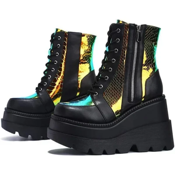 2024 nuove signore di inverno stivale con suola spessa High top outdoor antiscivolo scarpa con cerniera moda stivaletti casual comfort scarpe da donna 3