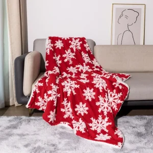 Coperta invernale in lana di agnello in pile caldo per divano letto Coperta da tiro con griglia scozzese vintage Coperta per pisolino per Natale 130x160 cm 1