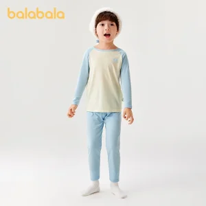 Balabala Set di biancheria intima termica per bambini Intimo per ragazzi e ragazze Autunno Comodo pigiama a strati base per bambini piccoli a grandi 1