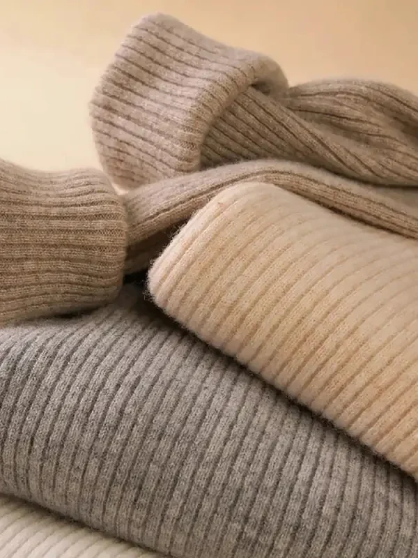 Maglione dolcevita autunnale da donna Pullover morbidi lavorati a maglia Maglioni di cashmere Maglioni morbidi di base Camicetta basic femminile Novità 6