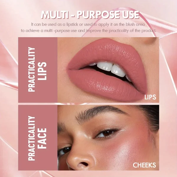 Matita per rossetto opaco Impermeabile a lunga durata Tazza antiaderente Tinta per labbra Tinta cosmetica Penna per rossetto nudo Trucco Maquillage 5