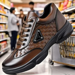 Scarpe da uomo Originali Casual in pelle da uomo Scarpe da ginnastica resistenti all'usura Scarpe da trekking maschili da esterno Scarpe stringate traspiranti 1