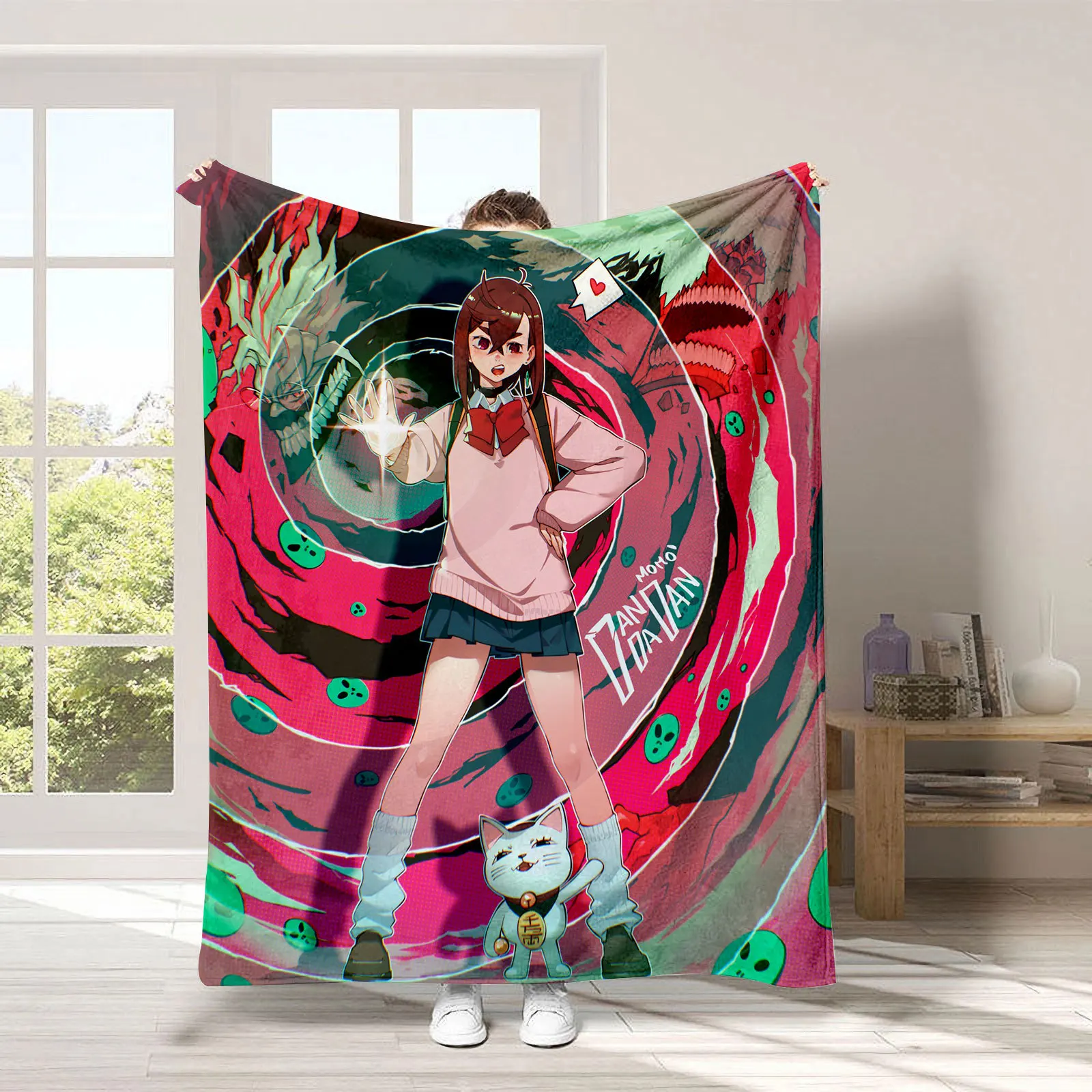 Cartoon Anime dandadan Coperta Kawaii Ayase Momo Coperta in flanella per la casa e la decorazione del divano da viaggio caldo e morbido per l'inverno 5