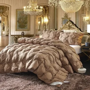 Piumino morbido in piuma d'oca Coperta di lusso King Queen Dimensioni doppie Piumino per biancheria da letto Trapunta super calda a forma di pane 1