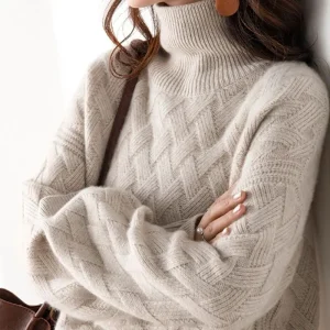 2024 nuove donne maglione allentato inverno casual chic cashmere oversize maglione spesso pullover pullover manica lunga femminile S-3XL