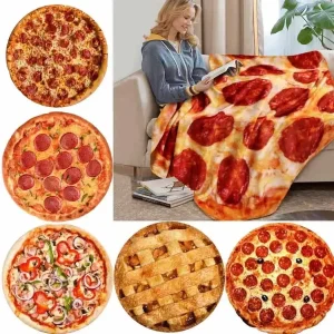 Calda coperta per pizza tortilla in pile corallo messicano rotondo divano in lana lavash plaid invernale soffice peluche grandi coperte 1
