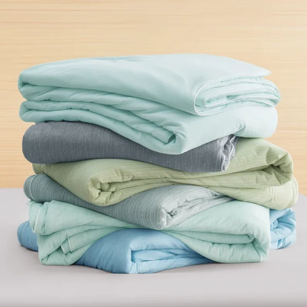 Coperta rinfrescante per letto Piumino setoso per aria condizionata Trapunta estiva leggera ghiacciata raffreddata con tessuto freddo e rinfrescante a doppio lato 6