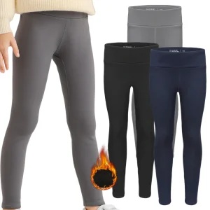 Leggings foderati in pile da ragazza Pantaloni da yoga caldi invernali termici 1 confezione 1