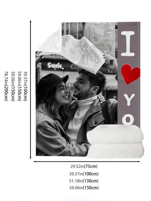1 pezzo di coperta di flanella personalizzata con foto: regalo ideale per Natale, Halloween, compleanno e anniversario, morbida, calda, scozzese e delicata sulla pelle, adatta per divano letto, auto, campeggio, ufficio, decorazione domestica 4
