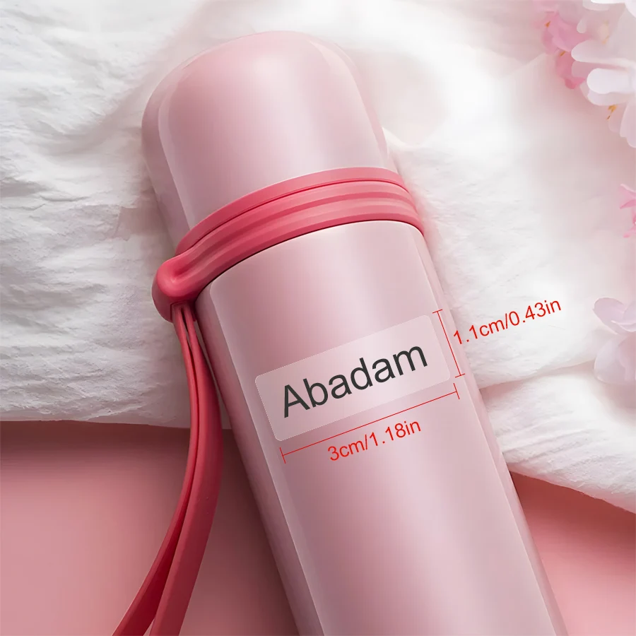 Adesivi con nome impermeabili trasparenti per etichette personalizzate scolastiche, testo multilingue, artigianato fai da te per bambini e marcatura di bottiglie sportive 2