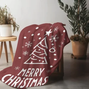 Tuniu Accogliente coperta invernale con fiocco di neve per divano letto, camera da letto, calda coperta in pile, regalo di Natale 1