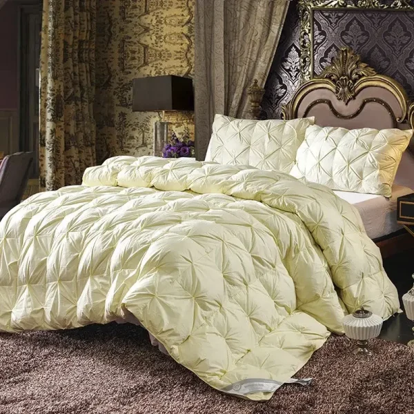 Piumino morbido in piuma d'oca Coperta di lusso King Queen Dimensioni doppie Piumino per biancheria da letto Trapunta super calda a forma di pane 6