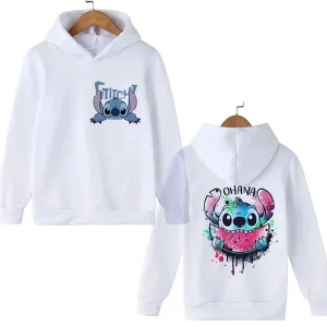 Felpa Felpa con cappuccio Stitch Abbigliamento per bambini Cartoon Bambini Ragazze Ragazzi Felpa con cappuccio Lilo Felpa con cappuccio comica Bambini Autunno Inverno Casual Top a maniche lunghe 1