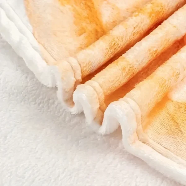 1 coperta in flanella con motivo pizza, coperta per pisolino, calda e accogliente, morbida coperta per divano letto 3