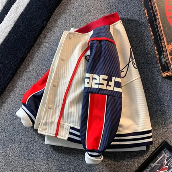 Giacca da baseball da ragazzo autunnale Nuova primavera Cappotti moda per bambini Bambini Casual Splicing Capispalla Adolescente Bello Lettera Vestiti 3