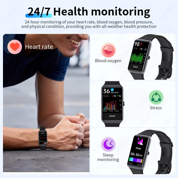 Xiaomi 2025 1.47" HD Smart Watch Bracciale fitness sportivo da donna Termometro Monitor sanitario Smartwatch da donna impermeabile 2