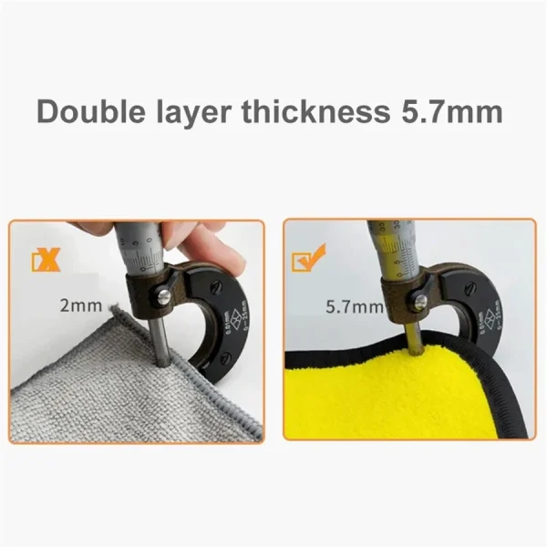 1/2/6pcs Asciugamano per pulizia in microfibra Addensare Morbido Panno per asciugare Asciugamani per lavaggio carrozzeria Doppio strato Stracci puliti Accessori auto 6