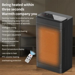 Termoventilatore elettrico portatile PTC Bagno Soggiorno Macchina scaldavivande per casa con telecomando a temperatura costante fissa 1