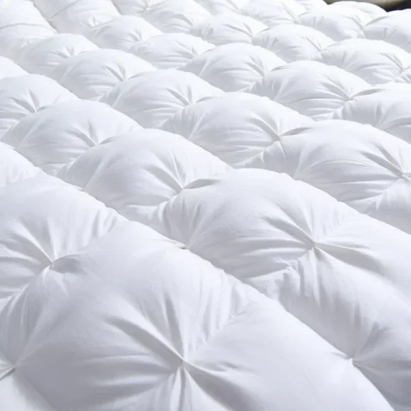 Piumino d'oca bianco caldo inverno spesso 3D coperta da letto per pane Luxury Pinch riempimento pieghettato per trapunte singolo doppio piumino 4