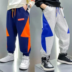 Pantaloni sportivi per bambini di grandi dimensioni per ragazzi pantaloni larghi pantaloni attivi per bambini per abiti adolescenti pantaloni sportivi primavera autunno 5-14 anni 1
